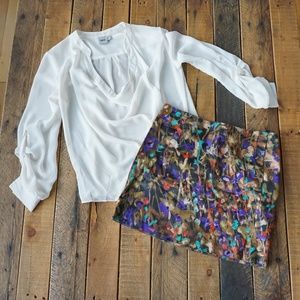 J. Crew multicolor miniskirt size 2